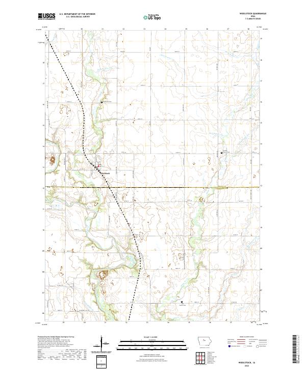 Woolstock topographic map thumbnail