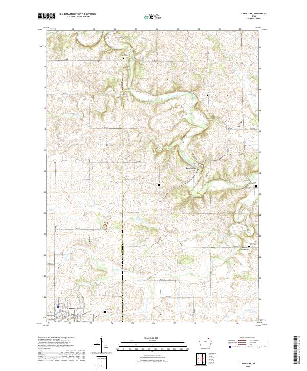 Cresco NE topographic map thumbnail