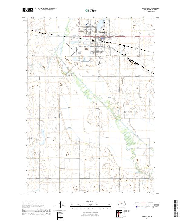 Emmetsburg topographic map thumbnail