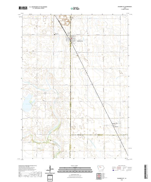 Gilmore City topographic map thumbnail