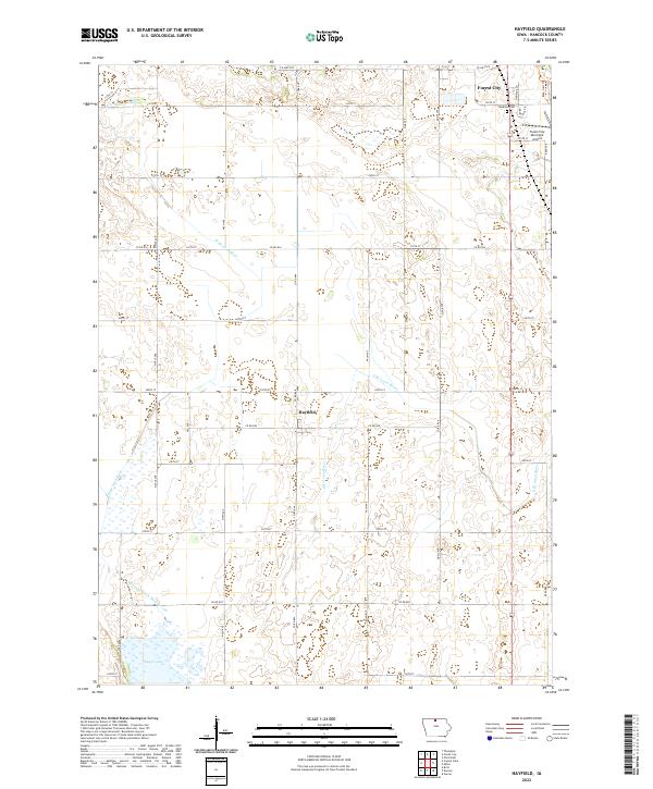 Hayfield topographic map thumbnail