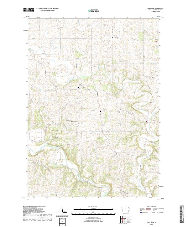 Saint Olaf topographic map thumbnail