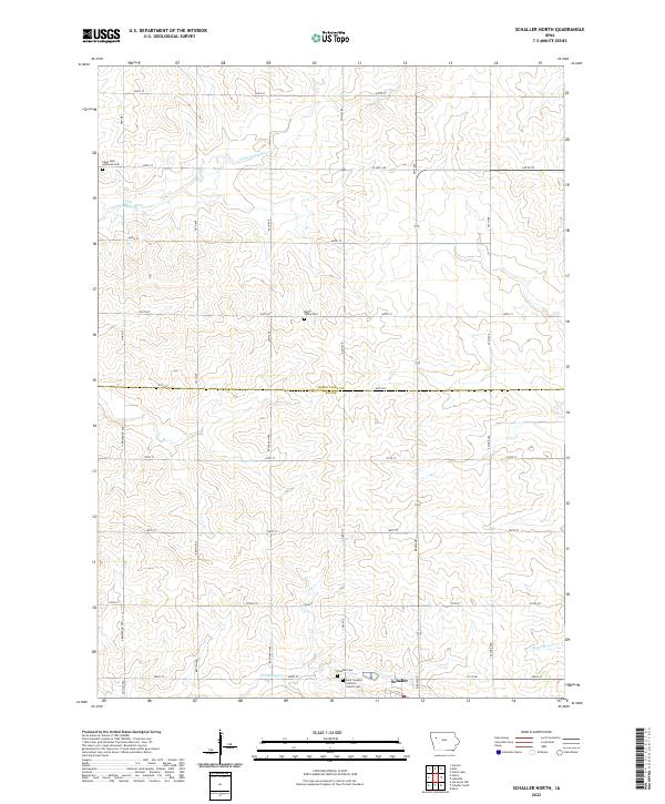 Schaller North 2022 topographic map thumbnail