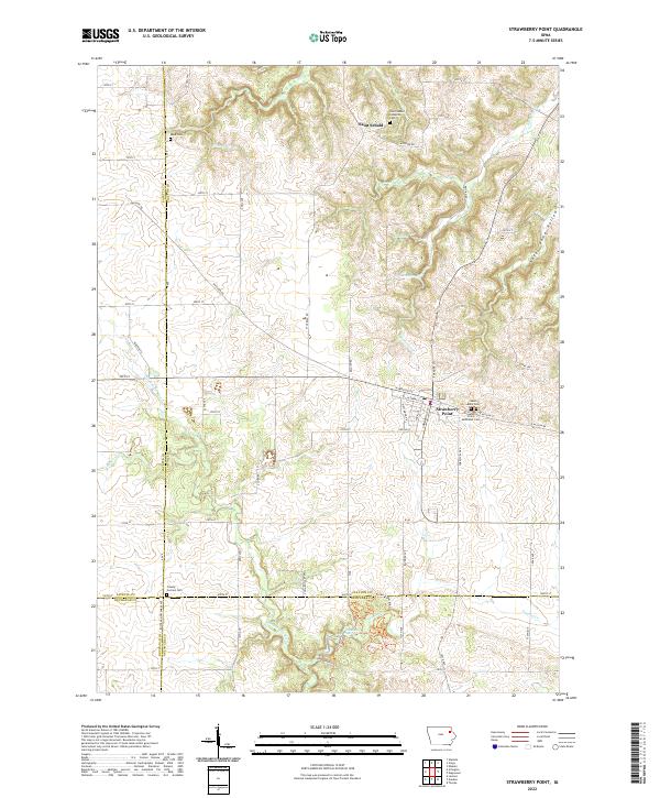 Strawberry Point 2022 topographic map thumbnail