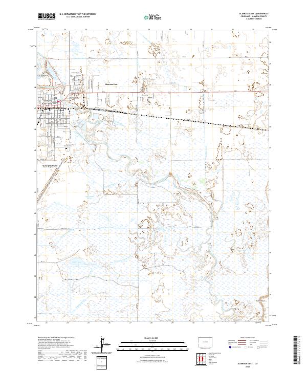Alamosa East topographic map thumbnail