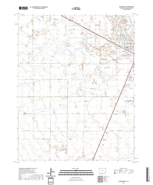 Alamosa West topographic map thumbnail
