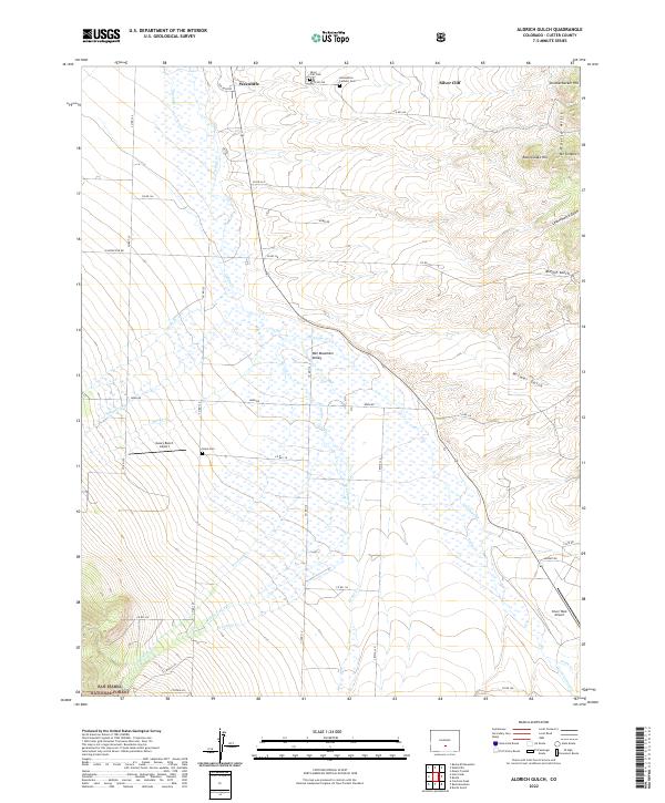 Aldrich Gulch topographic map thumbnail