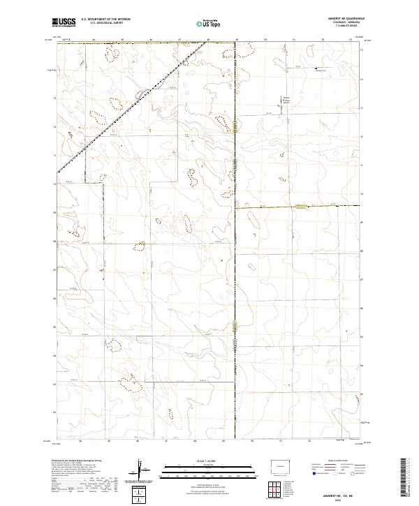 Amherst NE topographic map thumbnail