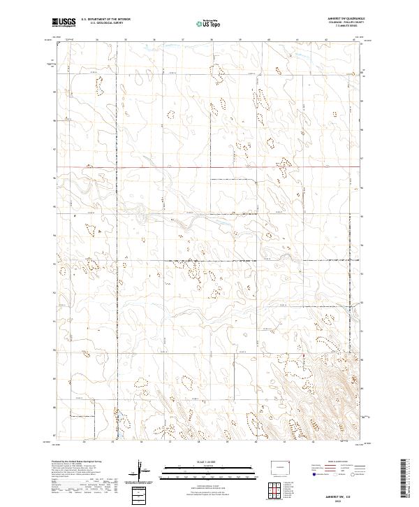 Amherst SW topographic map thumbnail