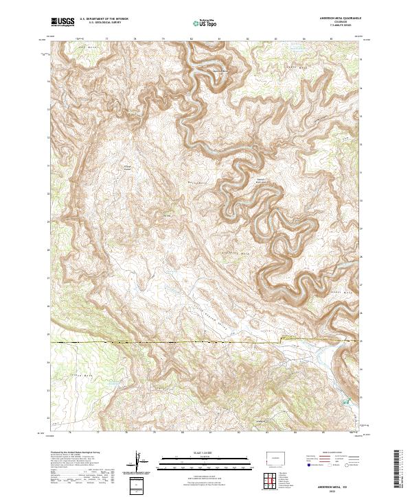 Anderson Mesa topographic map thumbnail