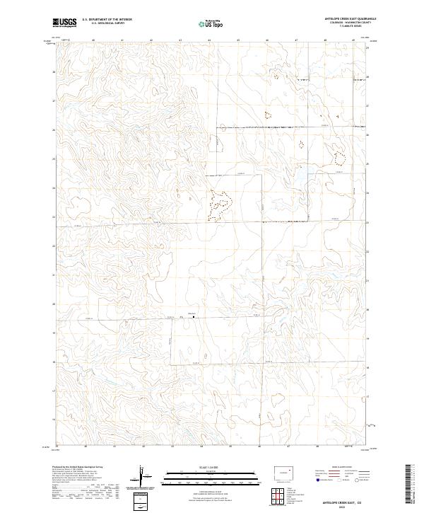 Antelope Creek East topographic map thumbnail