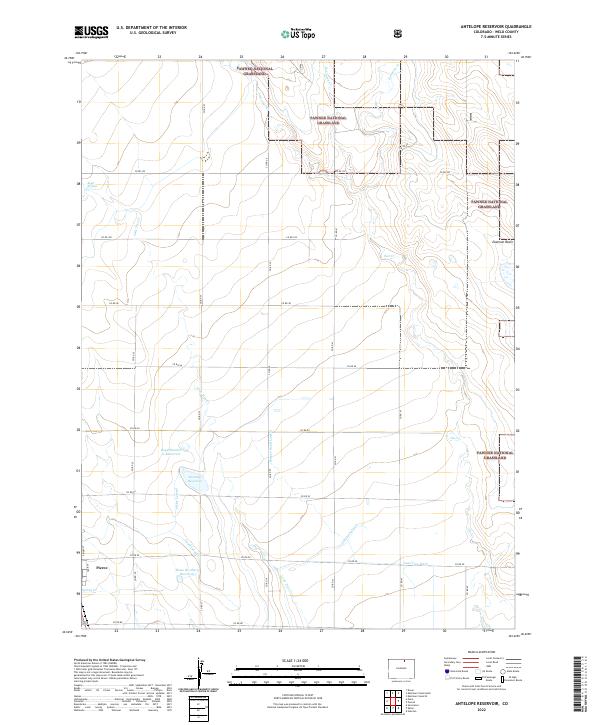 Antelope Reservoir topographic map thumbnail