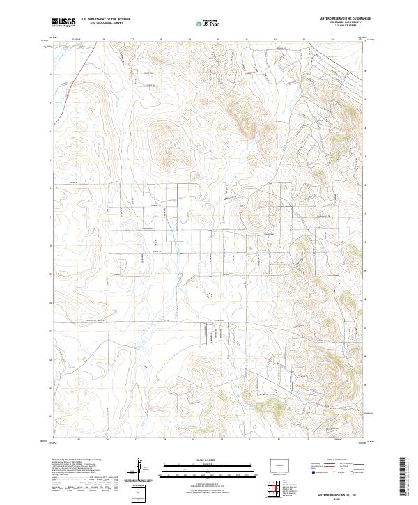 Antero Reservoir NE topographic map thumbnail