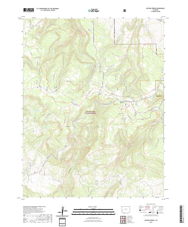 Antone Spring topographic map thumbnail