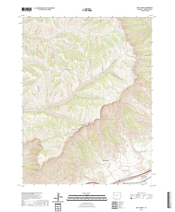 Anvil Points topographic map thumbnail