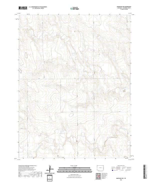 Arapahoe NW topographic map thumbnail