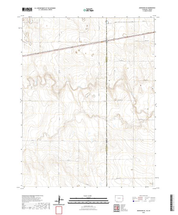 Arapahoe SE topographic map thumbnail