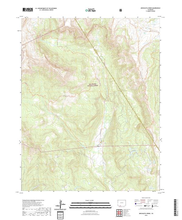 Archuleta Creek topographic map thumbnail