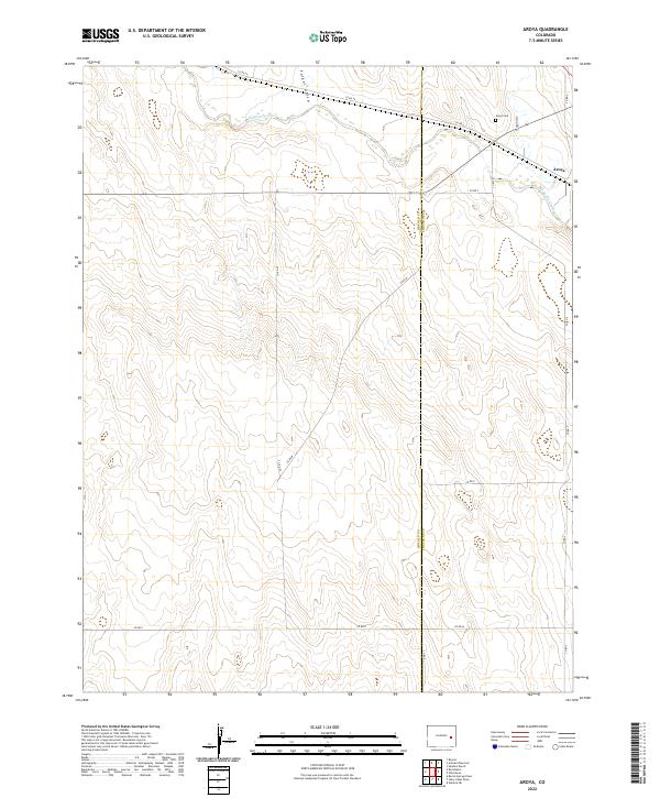 Aroya topographic map thumbnail