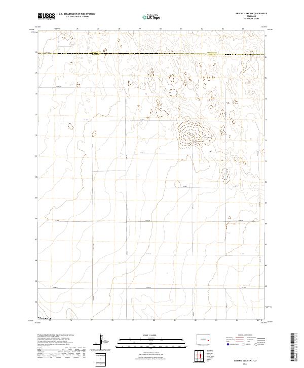 Arsenic Lake SW topographic map thumbnail