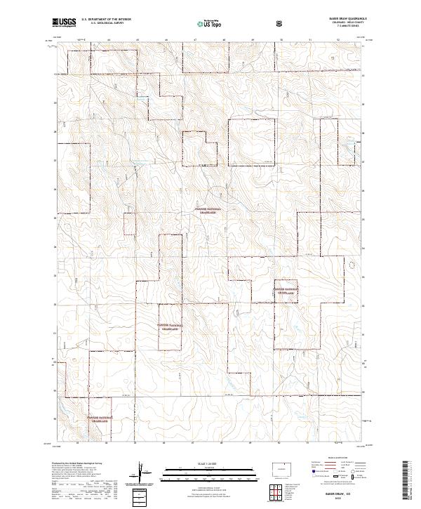Baker Draw topographic map thumbnail
