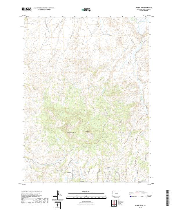 Bakers Peak topographic map thumbnail