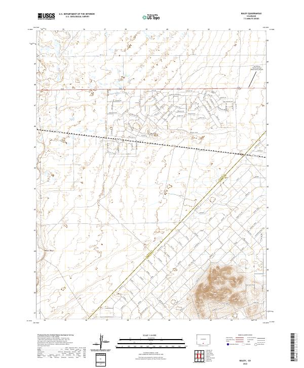 Baldy topographic map thumbnail
