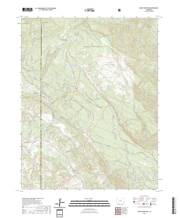 Baldy Mountain topographic map thumbnail