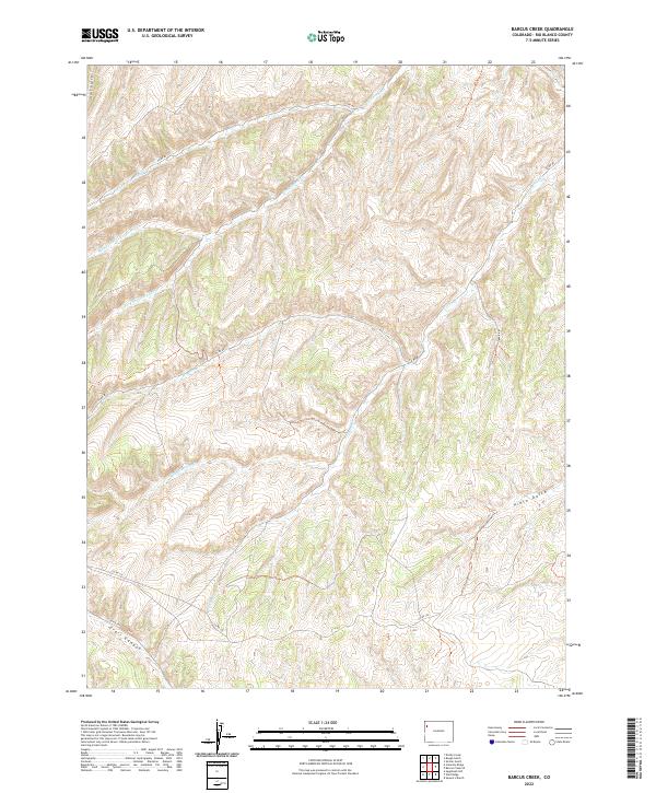 Barcus Creek topographic map thumbnail