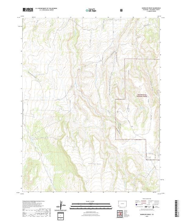 Barkelew Draw topographic map thumbnail