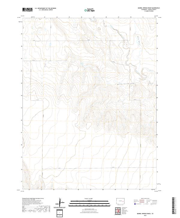 Barrel Springs Draw topographic map thumbnail