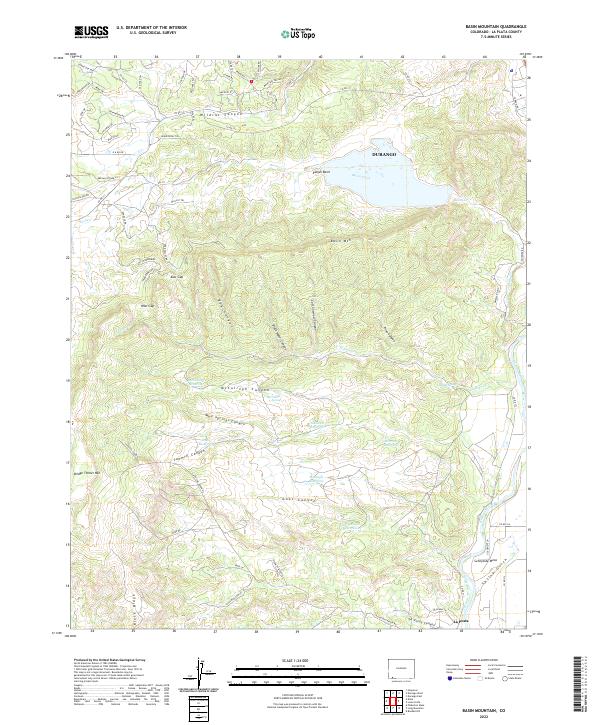 Basin Mountain topographic map thumbnail