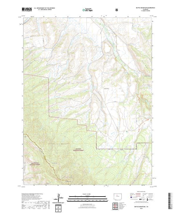 Battle Mountain topographic map thumbnail