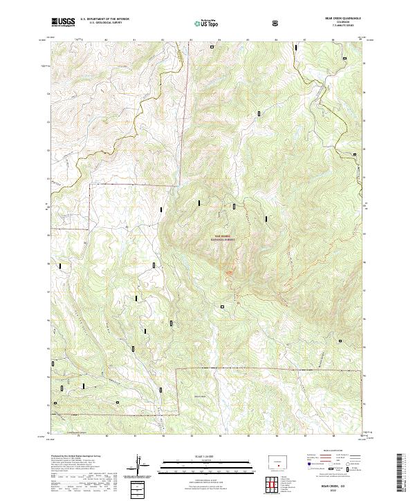 Bear Creek topographic map thumbnail