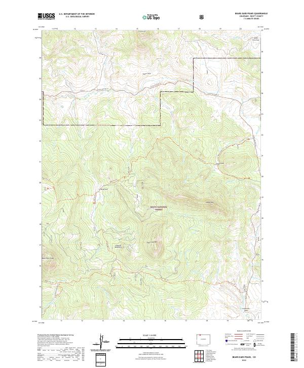 Bears Ears Peaks topographic map thumbnail