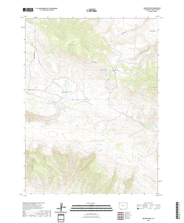 Beaver Basin topographic map thumbnail