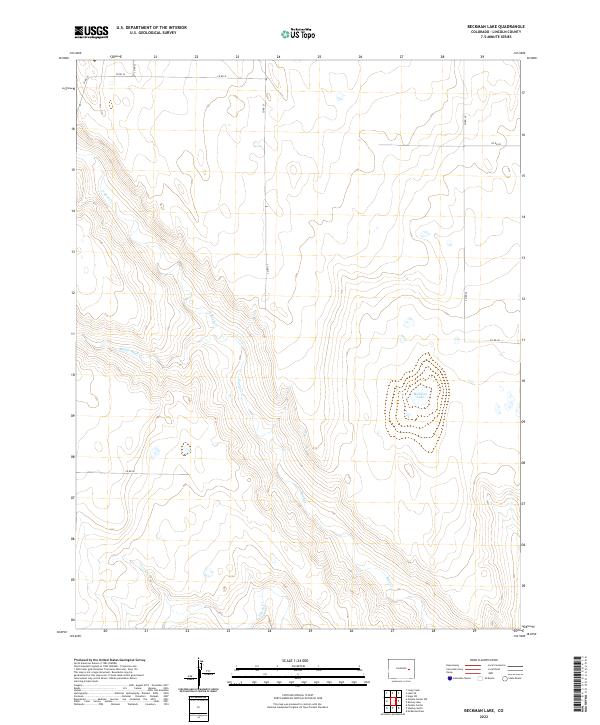 Beckman Lake topographic map thumbnail