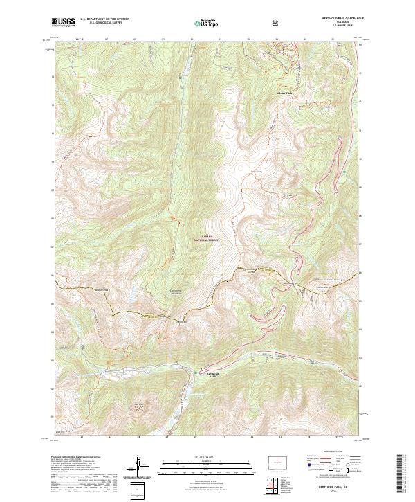 Berthoud Pass topographic map thumbnail