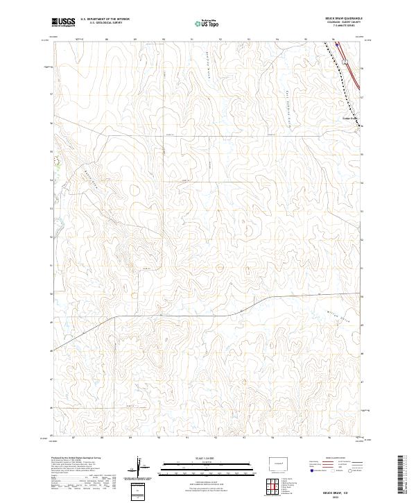 Beuck Draw topographic map thumbnail