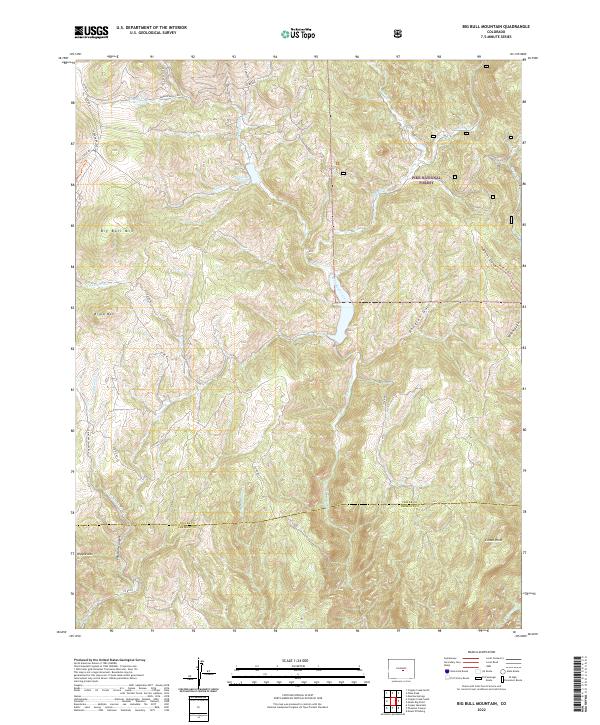 Big Bull Mountain topographic map thumbnail