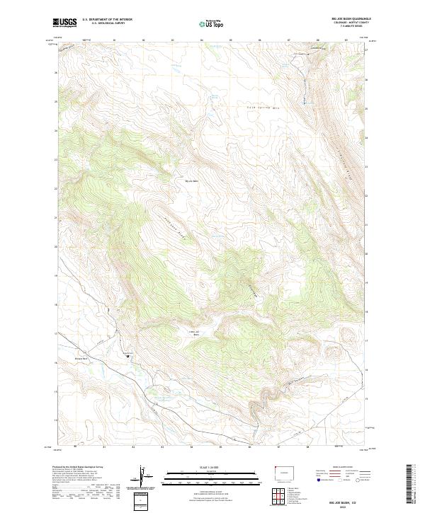 Big Joe Basin topographic map thumbnail