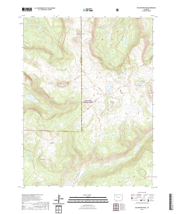 Big Marvine Peak topographic map thumbnail