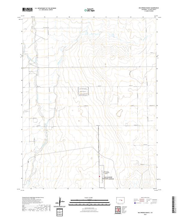 Big Springs Ranch topographic map thumbnail