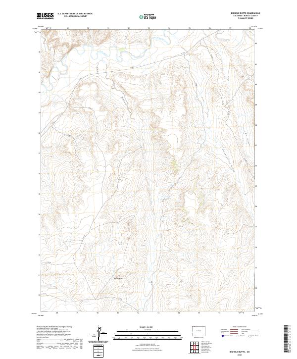 Bighole Butte topographic map thumbnail