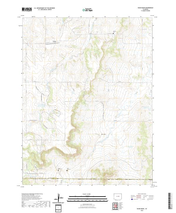 Bijou Basin topographic map thumbnail