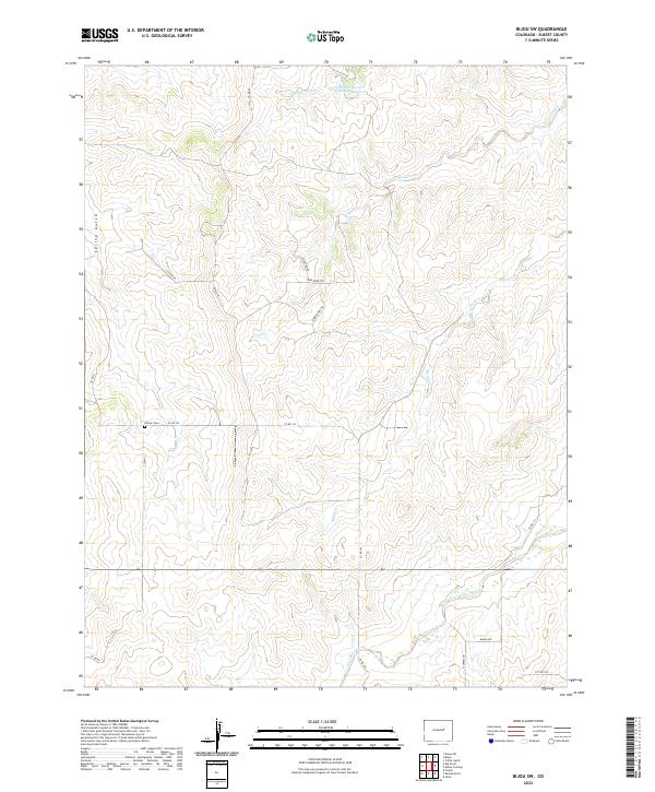 Bijou SW topographic map thumbnail
