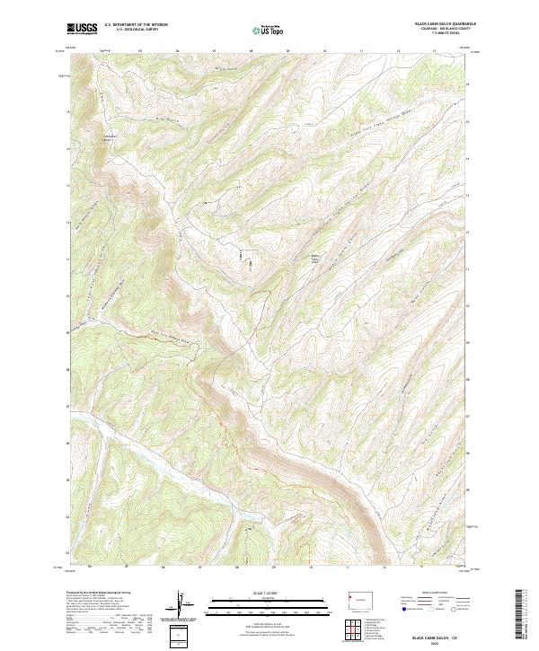 Black Cabin Gulch topographic map thumbnail