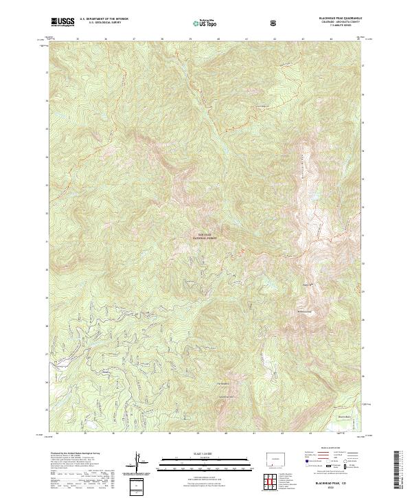 Blackhead Peak topographic map thumbnail