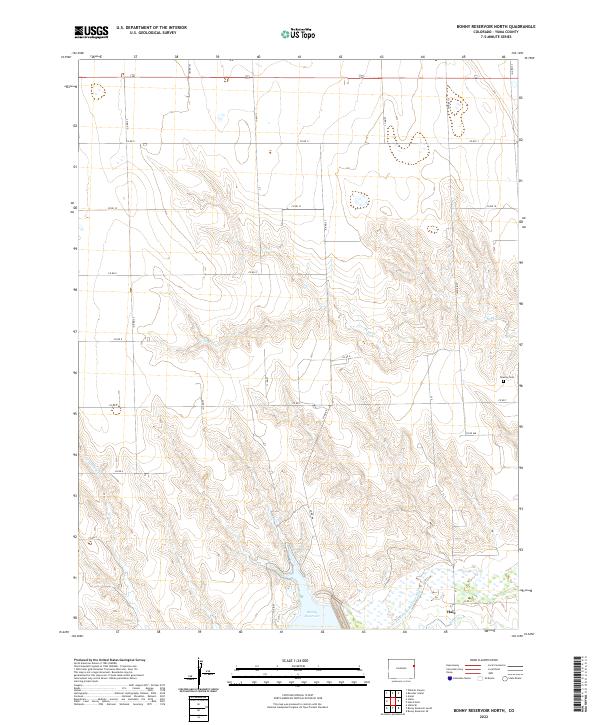 Bonny Reservoir North topographic map thumbnail