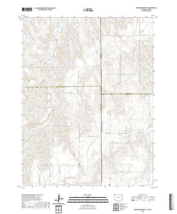 Bonny Reservoir SE topographic map thumbnail